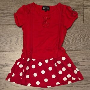 Disney Red & White Polka Dot Minnie Dress Size M